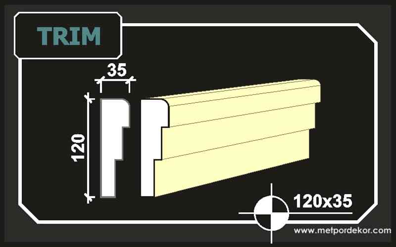 trim söve 12cm x 3.5cm