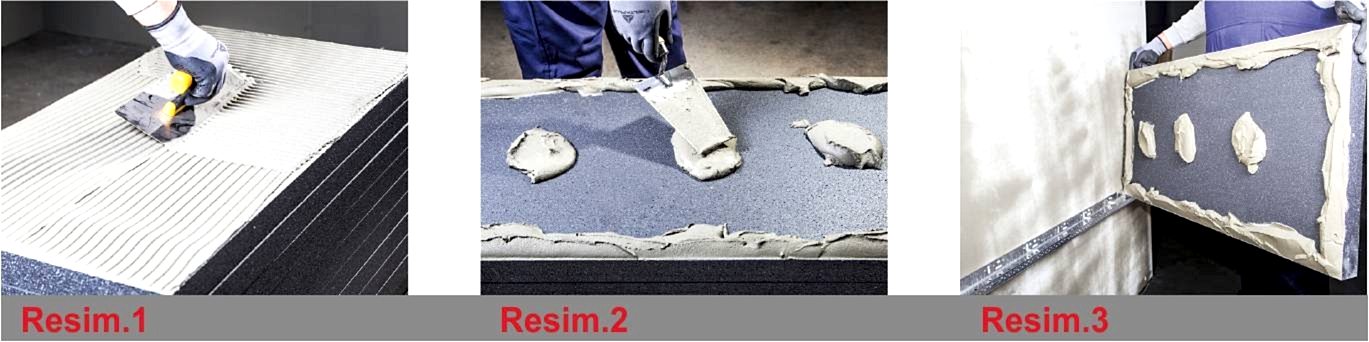 Yapıştırma harcı uygulaması