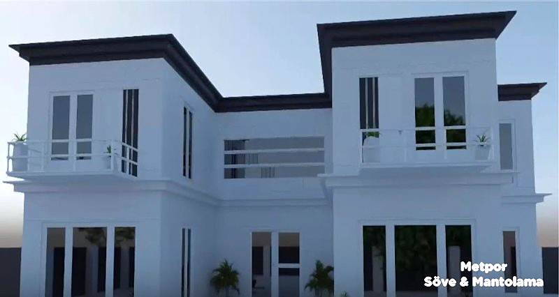 Villalarda dış cephe kaplama örneği