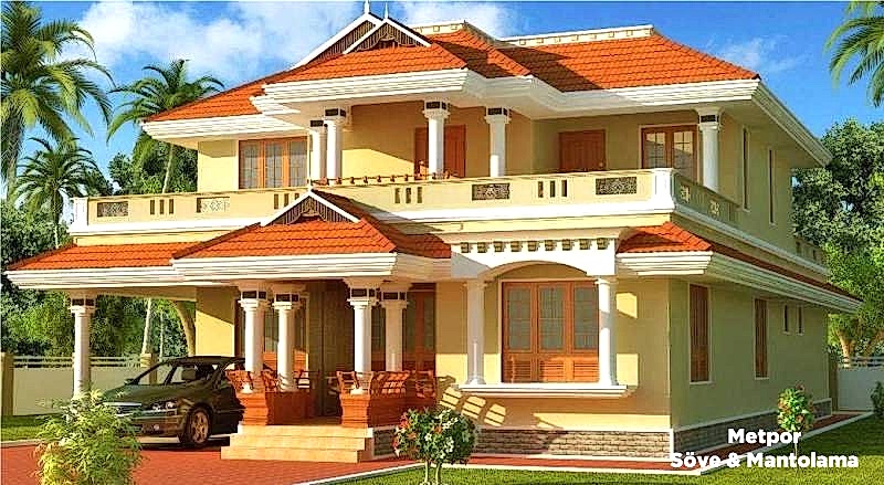 Villa dış cephe kaplama dekorasyonu