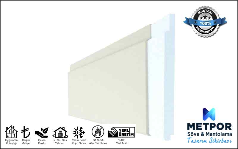 Fugalı Isı Yalıtım Levhası 4 cm, Hazır Dekoratif Mantolama Paneli 4 cm