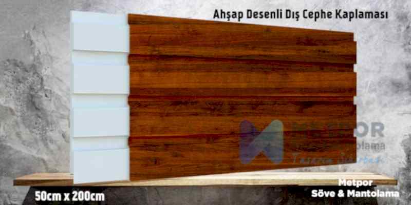 Strafor ahşap görünümlü yalı baskı kaplama plakası